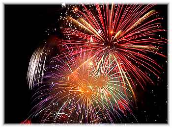 Puerto Vallarta Nachtleben, Feuerwerk am Malecon