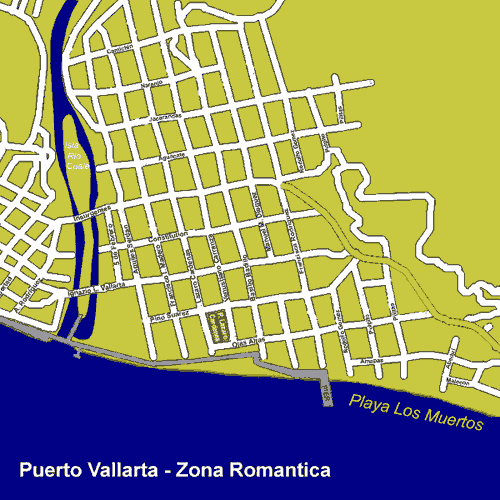 Puerto Vallarta Zona Romantica Karte