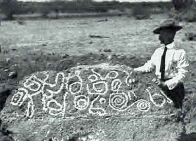Petroglyphen ähnlich denen der Westküste Mexikos