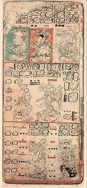 Dresden-Codex-Maya-Zahlen Zahl Zeichen der Maya im Codex Dresden